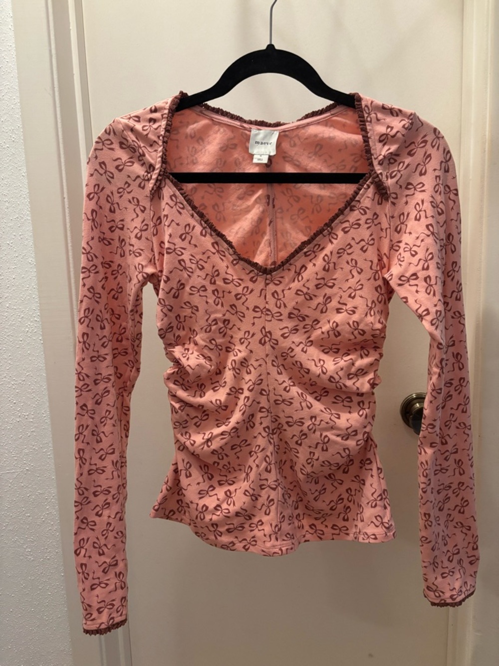 Anthropologie Maeve Lace V-Neck Top